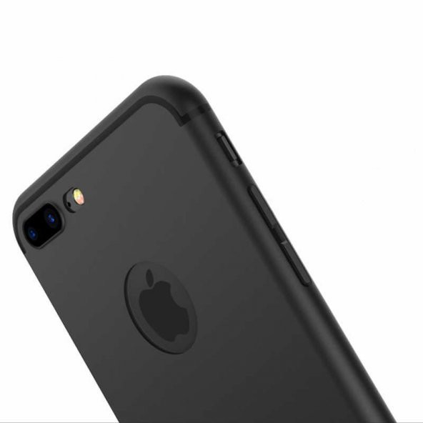 iPhone 7 Plus Mat Silikon Kılıf Şarj Tıpalı + Nano Kırılmaz Cam - Resim 2