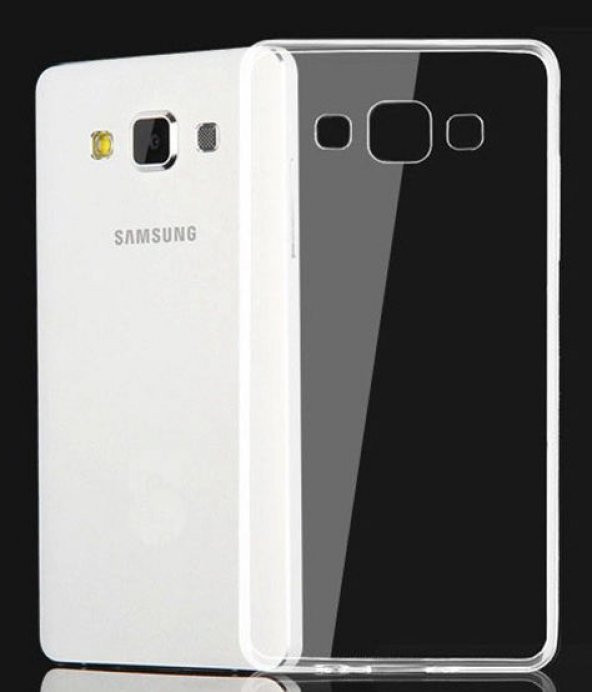 Samsung Galaxy A3 2015 Kılıf Şeffaf Silikon Kılıf + Cam - 2