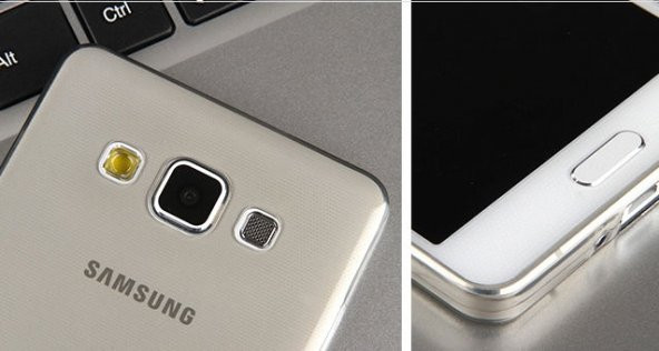 Samsung Galaxy A3 2015 Kılıf Şeffaf Silikon Kılıf + Cam - 5