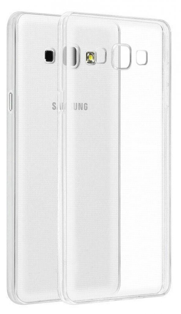 Samsung Galaxy A3 2015 Kılıf Şeffaf Silikon Kılıf + Cam - 11
