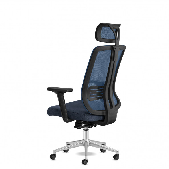 Calitte Yönetici Çalışma Koltuğu - Spark Başlıklı - Mavi Krom - 4