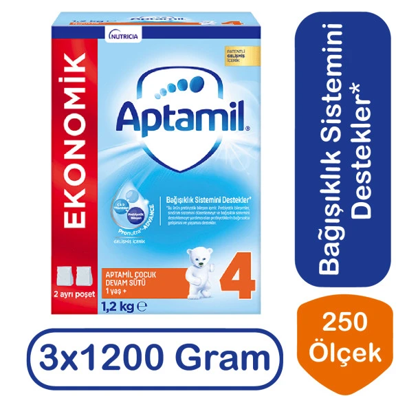 Aptamil Devam Sütü 4 Numara 1200 Gr 3 Lü Paket