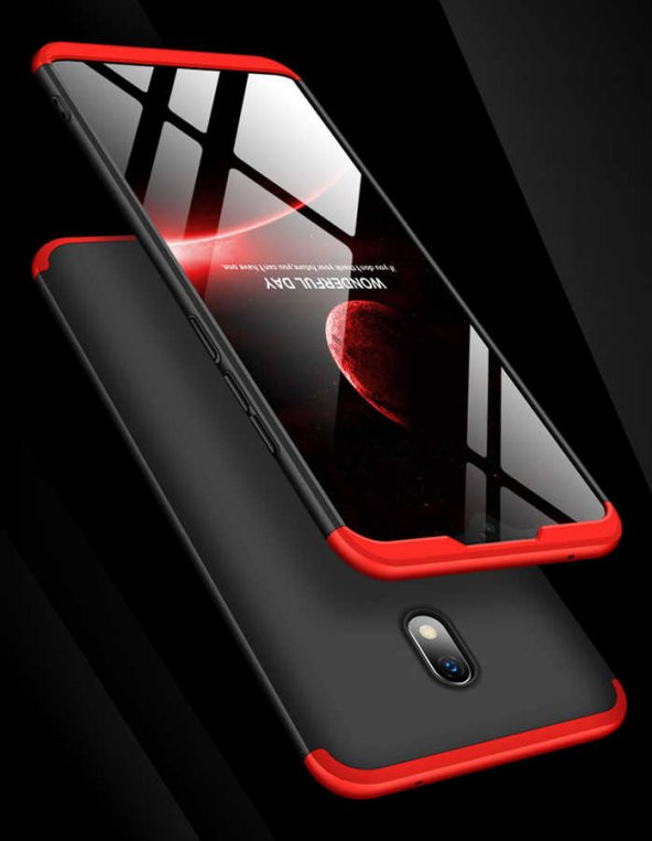 Xiaomi Redmi 8A Kılıf Zore Tam Koruma 3 Parça Ays Kapak - 4