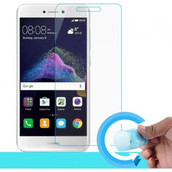Huawei P9 Lite 2017 Kılıf Karbon Fiber Silikon Kapak + Nano Cam - 7
