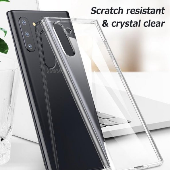 Samsung Galaxy Note 10 Kılıf Zore Şeffaf Silikon Kamera Korumalı - 2
