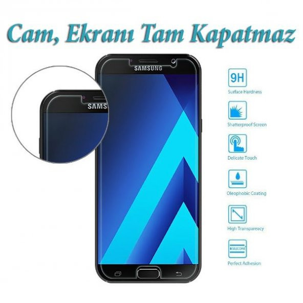 Samsung Galaxy A3 2017 Kılıf A320 İnce Şeffaf Silikon Kılıf + Cam - 5