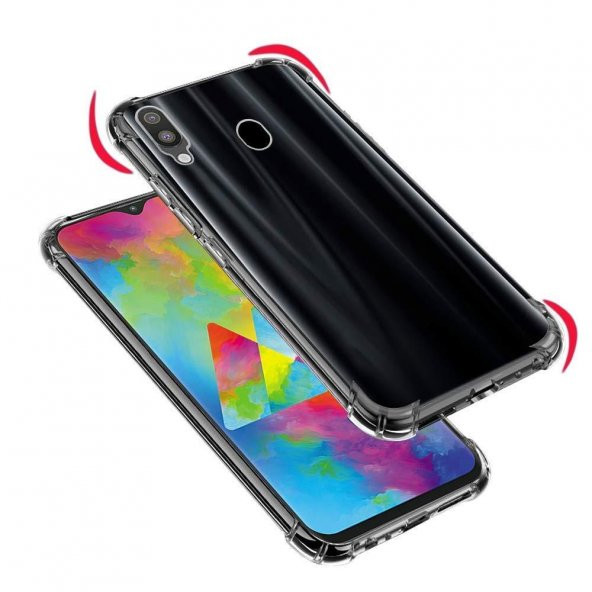Samsung Galaxy A20 A30 Kılıf Kenar Korumalı Şeffaf Antişok Silikon - 2
