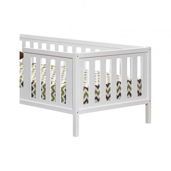 BABY KİNDER STYLE WH. MONTESSORİ BEBEK VE ÇOCUK KARYOLASI  BEYAZ 90 x 190 - 2