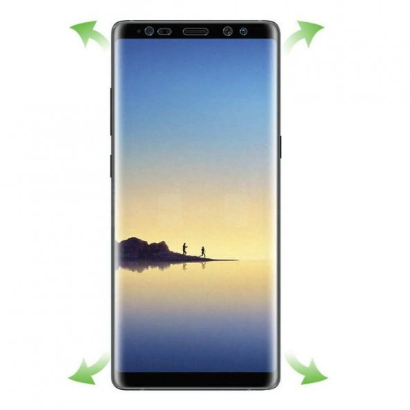 Samsung Galaxy Note 8 Tam Kapatan Ekran Koruyucu + Şeffaf Kılıf - 5