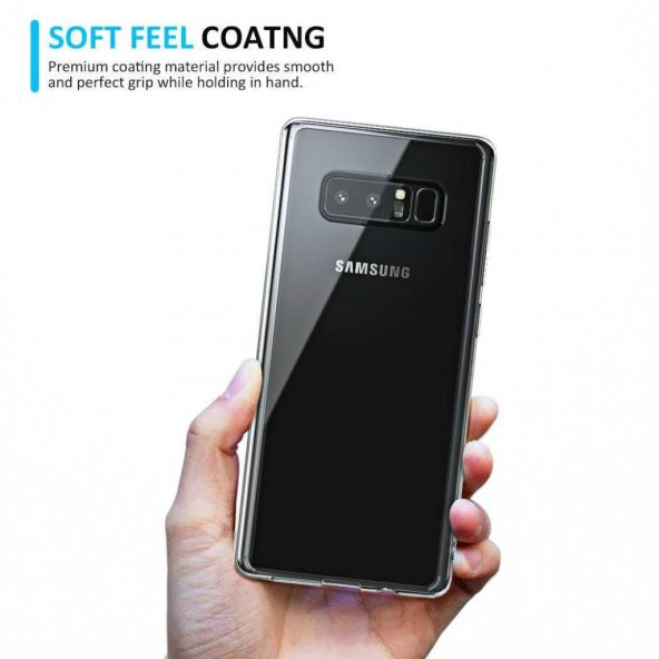 Samsung Galaxy Note 8 Tam Kapatan Ekran Koruyucu + Şeffaf Kılıf - 6