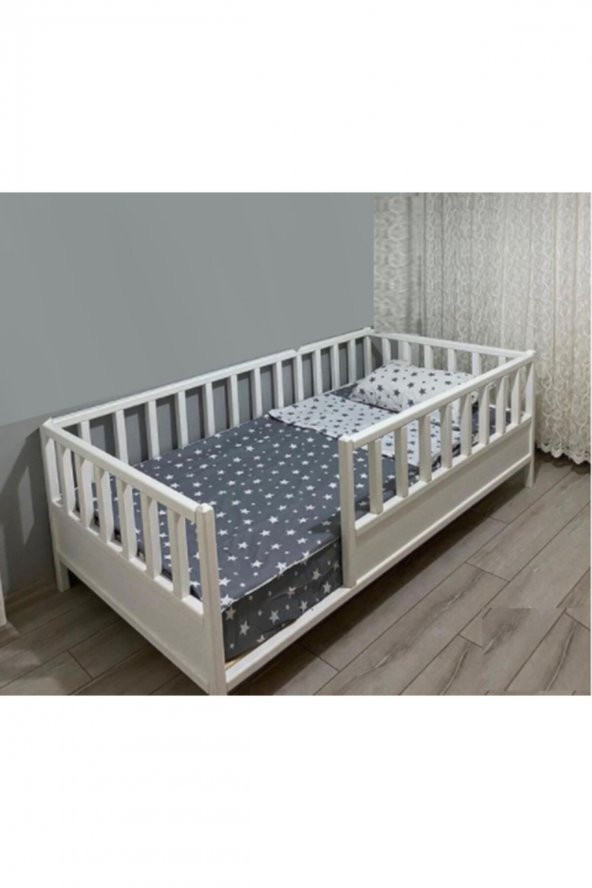 Baby Kinder Wh. Roofless Montessori Yatak Bebek ve Çocuk Karyolası  Mat Beyaz 70 x 130