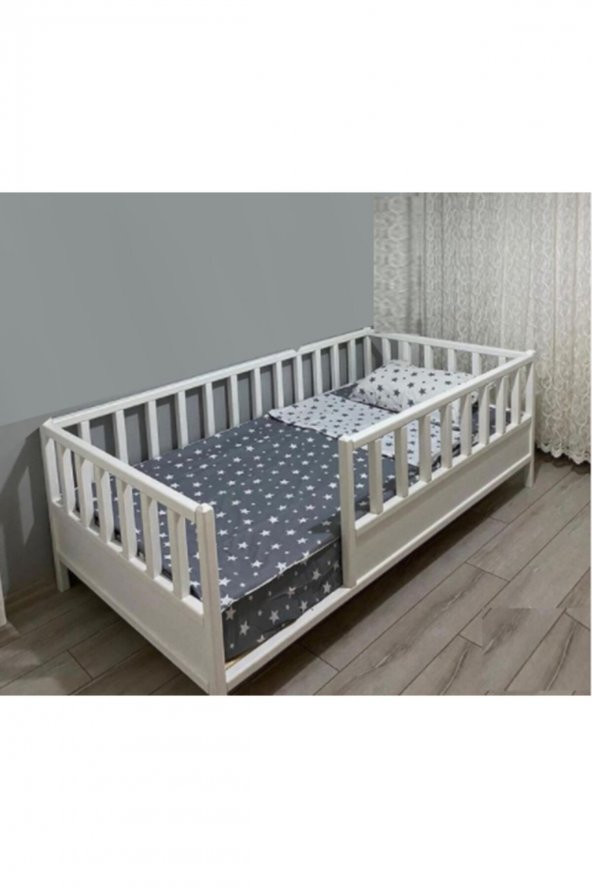 Baby Kinder Wh. Roofless Montessori Yatak Bebek ve Çocuk Karyolası  Mat Beyaz 90 x 190
