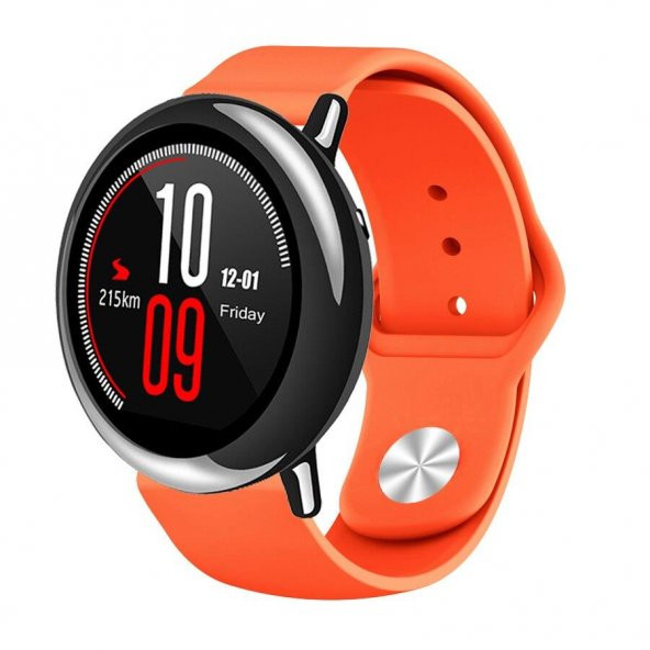 Amazfit Pace Uyumlu Silikon Kordon Kayış 22mm KRD-11 - 5