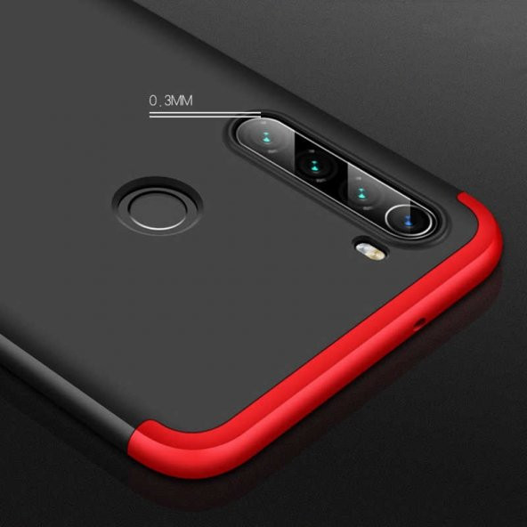 Xiaomi Redmi Note 8 Kılıf Zore Tam Koruma 3 Parça Ays Kapak - 6