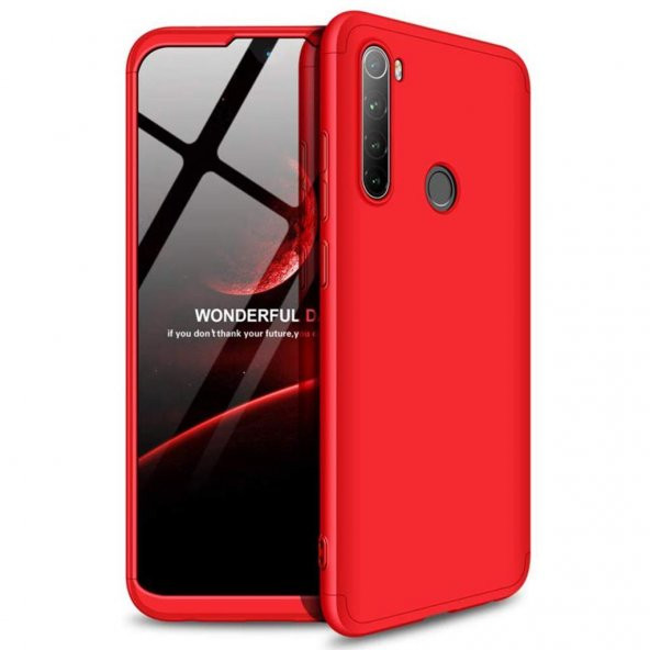 Xiaomi Redmi Note 8 Kılıf Zore Tam Koruma 3 Parça Ays Kapak - 8