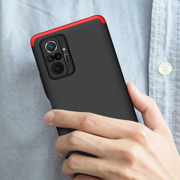 Xiaomi Redmi Note 10 Pro Kılıf 3 Parçalı Sert Ays Kapak - 4