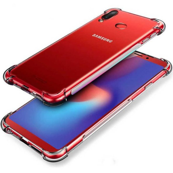 Samsung Galaxy A10s Kılıf Kenar Korumalı Şeffaf Antişok Silikon