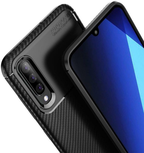 Samsung Galaxy A50 Kılıf Antişok Karbon Silikon Kapak+6D Nano Cam - 2