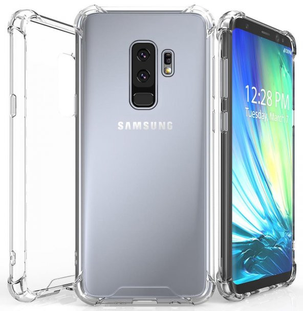 Samsung Galaxy S9 Plus Kılıf Kenar Korumalı Şeffaf Antişok Silikon Kılıf