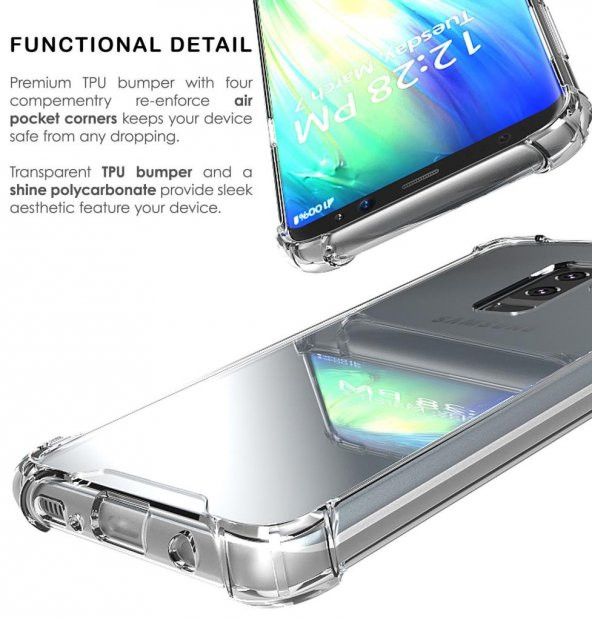 Samsung Galaxy S9 Plus Kılıf Kenar Korumalı Şeffaf Antişok Silikon Kılıf - 5