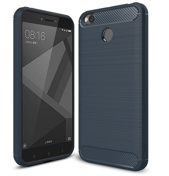 Xiaomi Redmi Note 5A Prime Kılıf Karbon Silikon Kapak Kılıf + Cam - 3