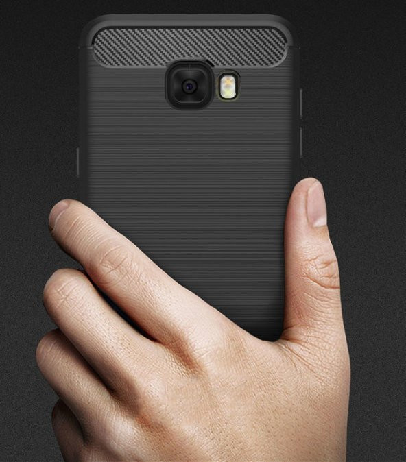 Samsung Galaxy C5 - C5 Pro Kılıf Karbon Fiber Room Silikon Kapak Kılıf