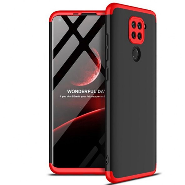 Xiaomi Redmi Note 9 Kılıf Zore 3 Parça Sert Ays Kapak - 4