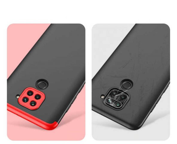 Xiaomi Redmi Note 9 Kılıf Zore 3 Parça Sert Ays Kapak - 10