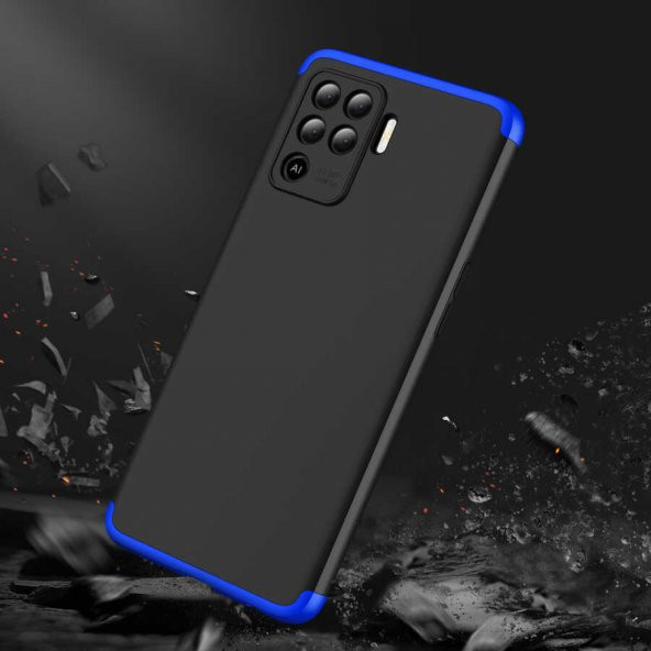 Oppo Reno 5 Lite Kılıf 3 Parça Ays Tam Korumalı Sert Kapak - 10