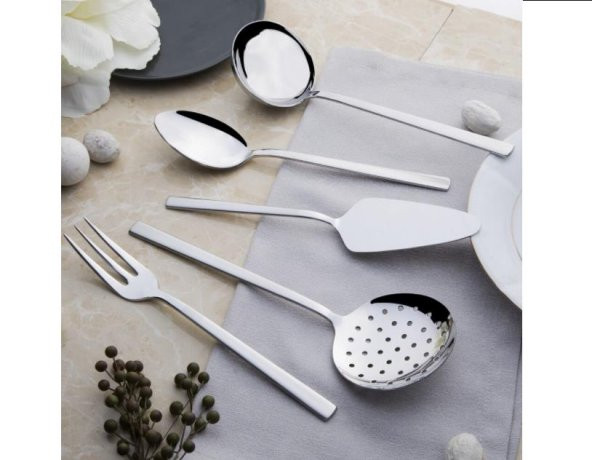 Nehir Deniz 77 Parça Sade 12 Kişilik Çatal Kaşık Bıçak Takımı - 4