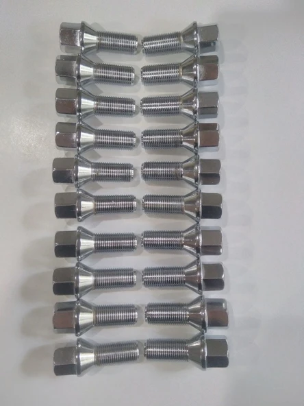 Bijon Takımı Krom Kaplı M14 x 1.25 AA=17 MM Diş:28MM  20 Adet ürün görseli