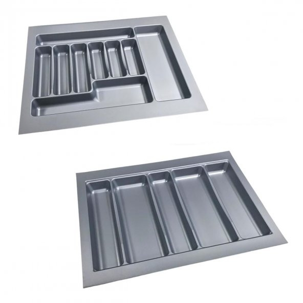 Çekmece İçi Kaşıklık ve Kepçelik 2 li Set 62 x 49 cm Gri