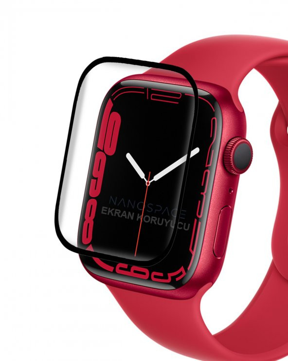 Apple Watch 7. Nesil 45MM 6D Tam Kapatan Nano Cam Ekran Koruyucu