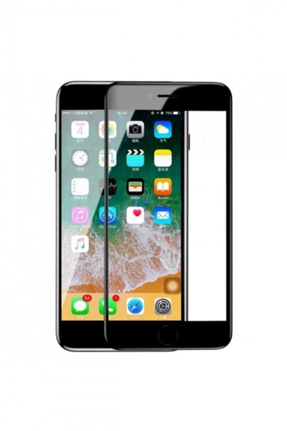 Apple Iphone 6s Plus 3d Siyah Kavisli Temperli Cam Full Ekran Koruyucu