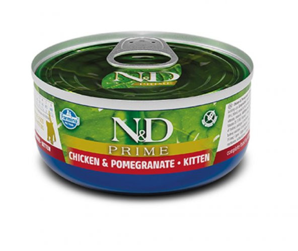 ND Prime Tavuklu ve Narlı Tahılsız Yavru Kedi Konservesi 70 gr