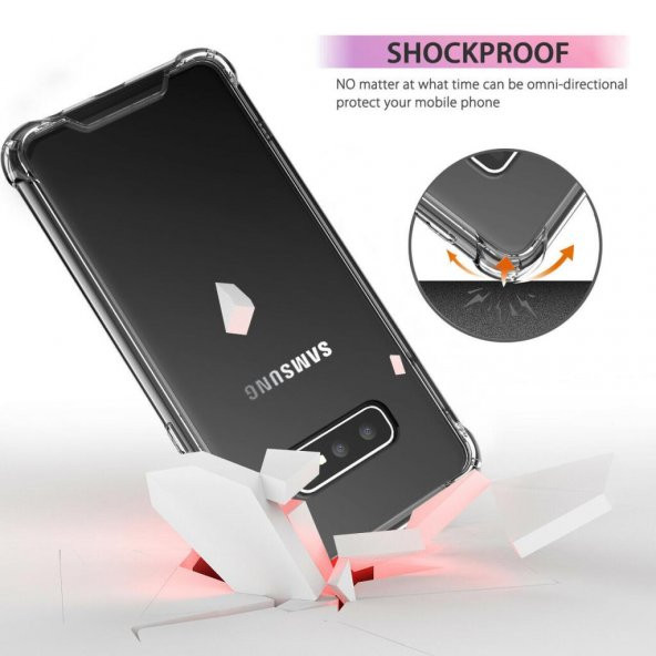 Samsung Galaxy S10e Kılıf Kenar Korumalı Antişok Silikon+Nano Cam - 2