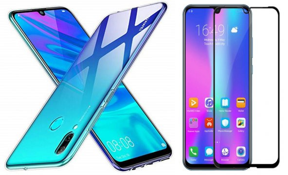 Huawei P Smart 2019 Kılıf Şeffaf Silikon Kılıf + 3D Nano Cam