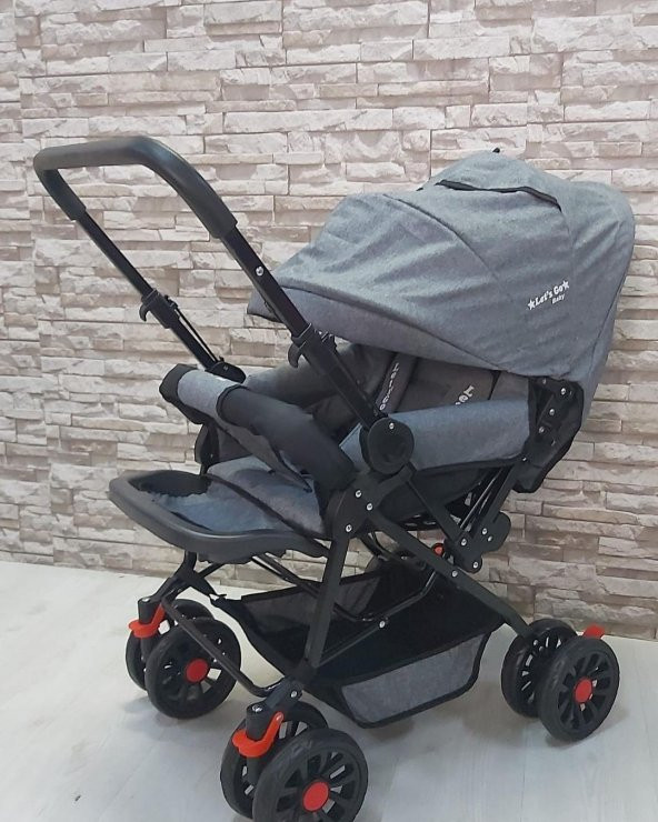 Almira Kids 13 Parça Set Çift Yön Bebek Arabası Puset Yürüteç Kanguru Beşik Puset Ana Kucağı - 3