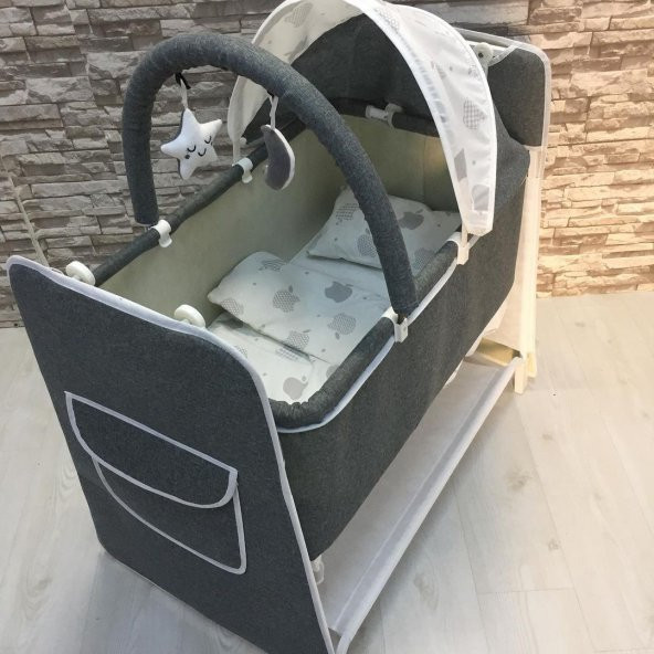 LETS GO BABY Bebek Çeyiz Seti 12 Parça Çift Yön Bebek Arabası Beşik Ana Kucağı Yürüteç Küvet Takımı - 5