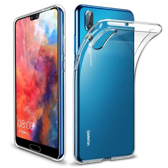 Huawei P20 Kılıf İnce Şeffaf Hayalet Silikon Kılıf