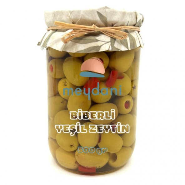 YEŞİL ZEYTİN BİBERLİ 500 GR