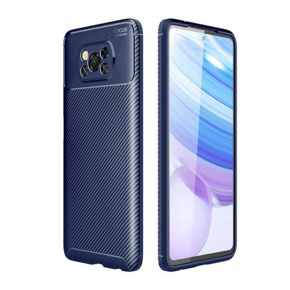 Xiaomi Poco X3 NFC Kılıf Negro Antişok Karbon Silikon Kapak - 3