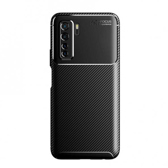 Huawei P40 Lite 5G Kılıf Antişok Karbon Desenli Negro Silikon Kapak - 4