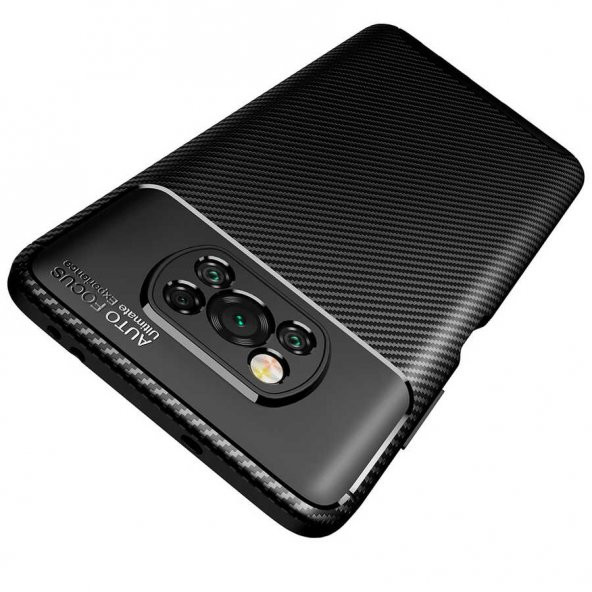 Xiaomi Poco X3 NFC Kılıf Negro Antişok Karbon Silikon Kapak - 7
