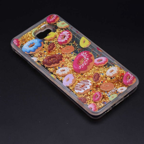 Samsung Galaxy J7 Prime Kılıf Marshmelo Simli Sıvılı Silikon