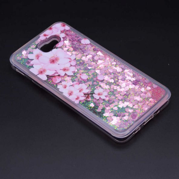 Samsung Galaxy J7 Prime Kılıf Marshmelo Simli Sıvılı Silikon - 4