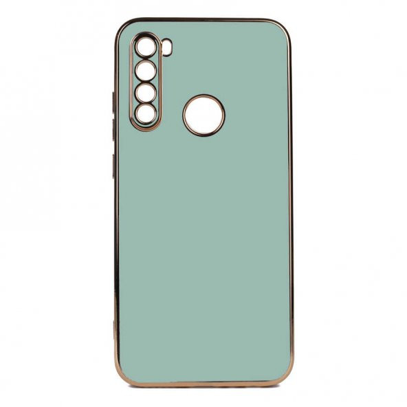 Xiaomi Redmi Note 8 Kılıf Kamera Korumalı Gold Kenarlı Silikon Kapak - 4