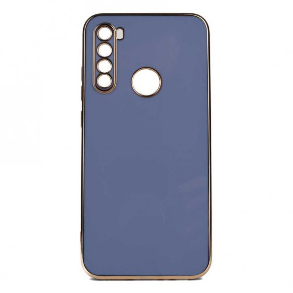 Xiaomi Redmi Note 8 Kılıf Kamera Korumalı Gold Kenarlı Silikon Kapak - 5