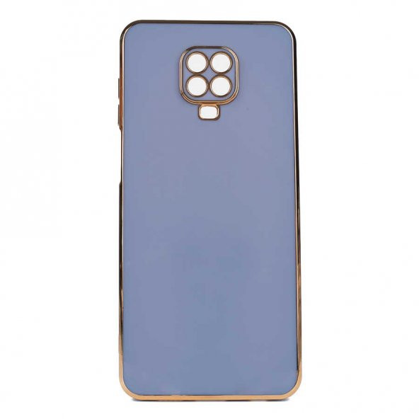 Xiaomi Redmi Note 9 Pro Kılıf Kamera Korumalı Gold Kenarlı Silikon Kapak - 5