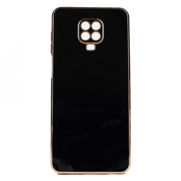 Xiaomi Redmi Note 9 Pro Kılıf Kamera Korumalı Gold Kenarlı Silikon Kapak - 7